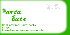 marta bute business card